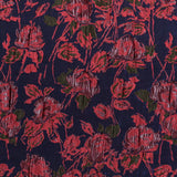 Metallic Coral/Blue/Green Floral Brocade
