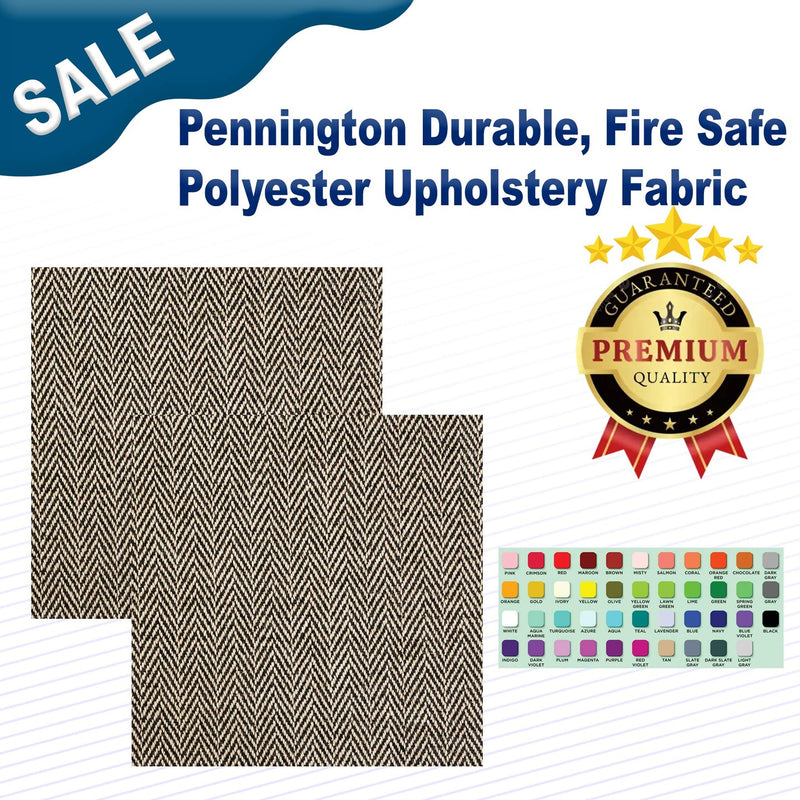 1 YardPennington Durable, Fire Safe Polyester Upholstery Fabric Width: 54"