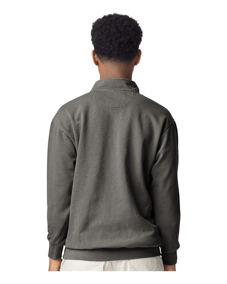 Comfort Colors® Garment-Dyed Quarter Zip Long Sleeve Sweatshirt