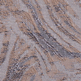 Metallic Gray and Almond Cream Abstract Brocade