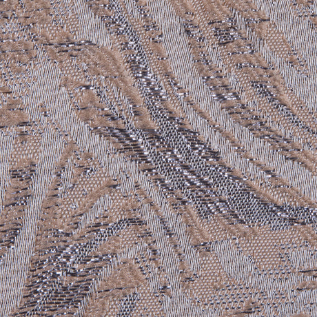 Metallic Gray and Almond Cream Abstract Brocade