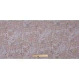 Metallic Gray and Almond Cream Abstract Brocade
