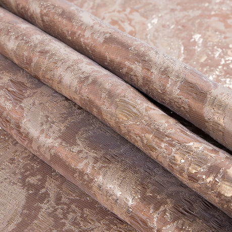 Metallic Gold/Mustard/Beige Abstract Brocade