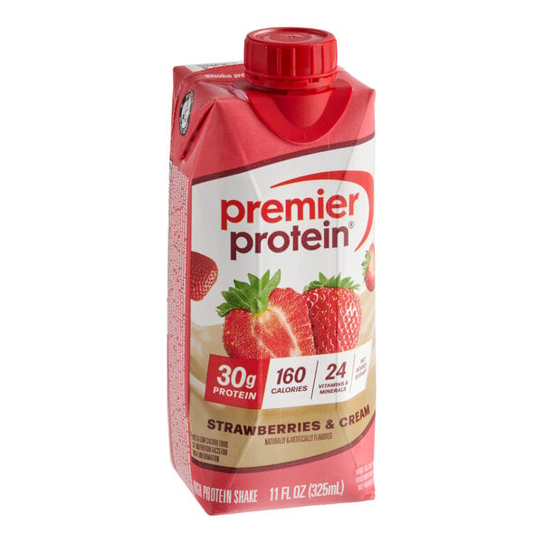 Premier Protein Strawberries & Cream Protein Shake 11 fl. oz. - 12/Case