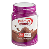 Premier Protein Chocolate Milkshake Protein Powder 24.5 oz. - 3/Case