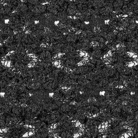 Black Geometric Stretch Puckered Lace