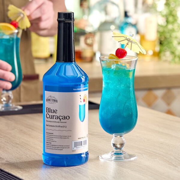 Hometown Provisions Blue Curacao Syrup 1 Liter - 6/Case