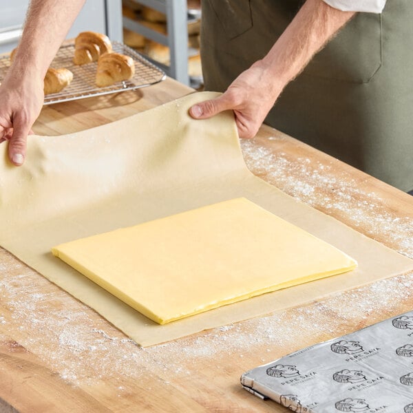 Pepe Saya Unfractionated Unsalted Lamination Butter Sheet 82-86% Butterfat 2.2 lb. - 10/Case