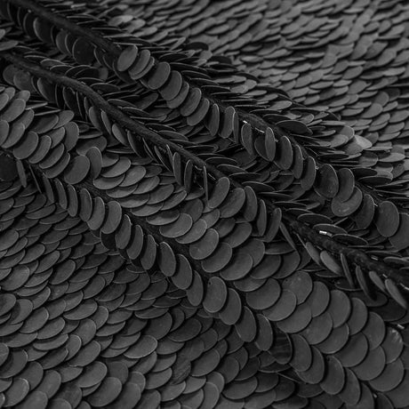 Phillip Lim Black Paillette Sequins on a Crinkled Silk Georgette