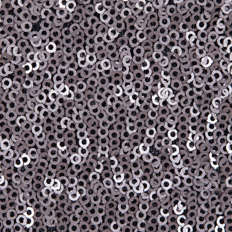 Phillip Lim Silver All Over Sequins on a Black Stretch Mesh