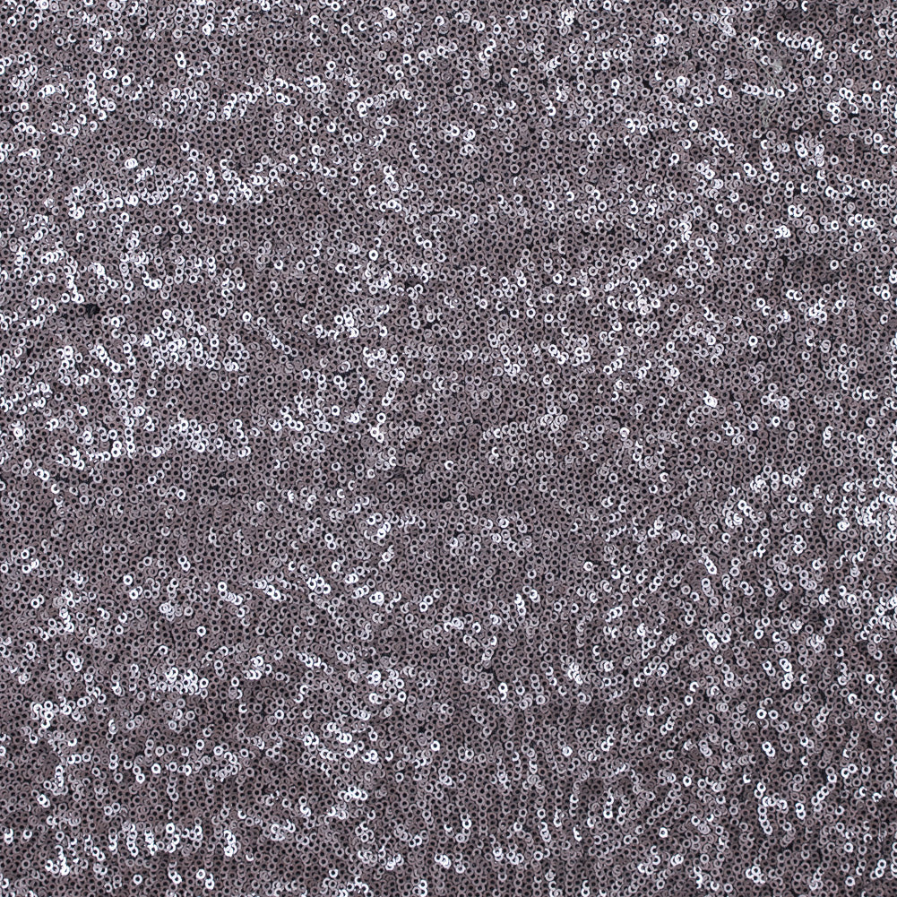 Phillip Lim Silver All Over Sequins on a Black Stretch Mesh