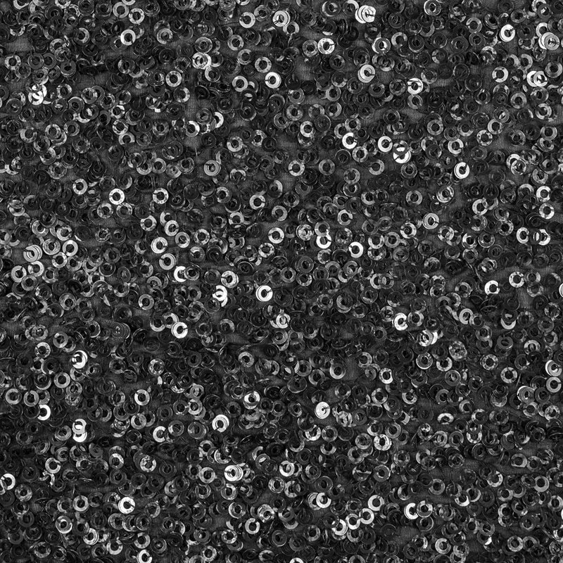 Phillip Lim Black Dyed All Over Circle Sequins on a Silk Georgette