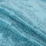 Nicole Miller Luminous Blue Turquoise Pattern Medley Stretch Twill