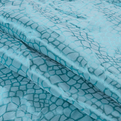 Nicole Miller Luminous Blue Turquoise Pattern Medley Stretch Twill