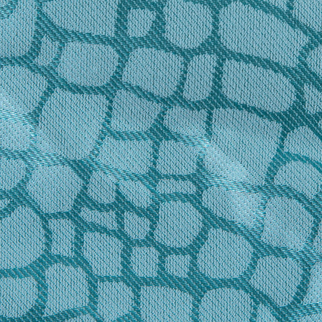 Nicole Miller Luminous Blue Turquoise Pattern Medley Stretch Twill