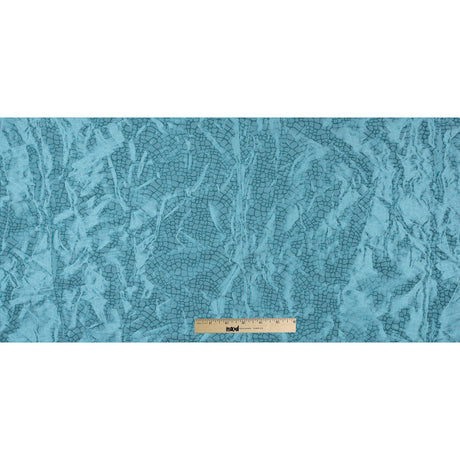 Nicole Miller Luminous Blue Turquoise Pattern Medley Stretch Twill