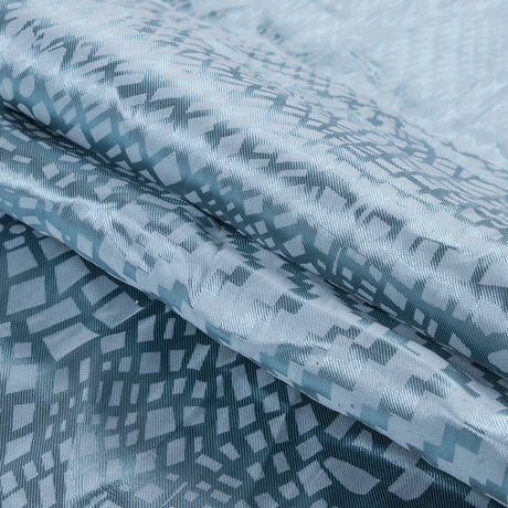 Nicole Miller Luminous Blue Glass Pattern Medley Stretch Twill