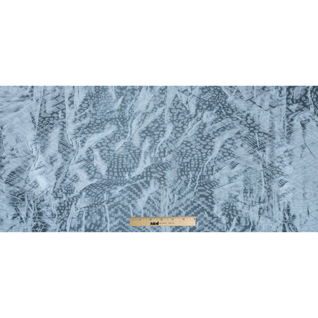 Nicole Miller Luminous Blue Glass Pattern Medley Stretch Twill