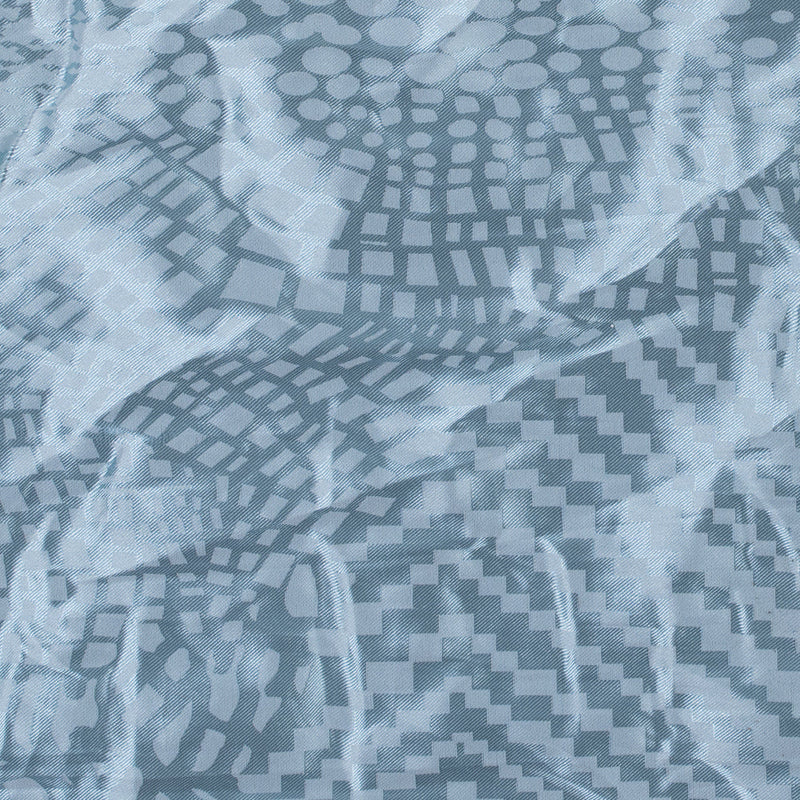 Nicole Miller Luminous Blue Glass Pattern Medley Stretch Twill