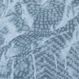 Nicole Miller Luminous Blue Glass Pattern Medley Stretch Twill