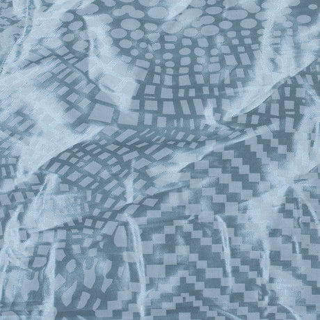 Nicole Miller Luminous Blue Glass Pattern Medley Stretch Twill