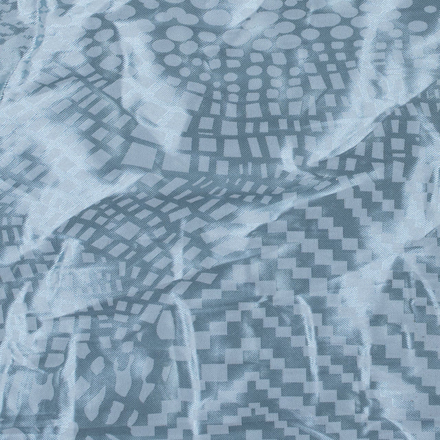 Nicole Miller Luminous Blue Glass Pattern Medley Stretch Twill