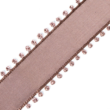 Vintage Coffee Picot Edged Ribbon