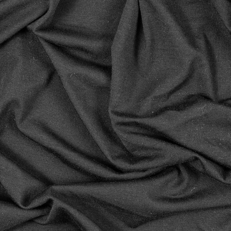 Black Stretch Polyester Jersey