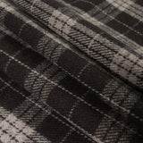 Italian Turkish Coffee Tartan Plaid Blended Wool Fleece Coating