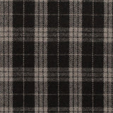 Italian Turkish Coffee Tartan Plaid Blended Wool Fleece Coating