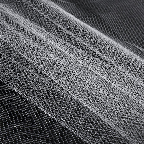 Ivory Hexagon Nylon Net Tulle