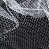 Ivory Hexagon Nylon Net Tulle