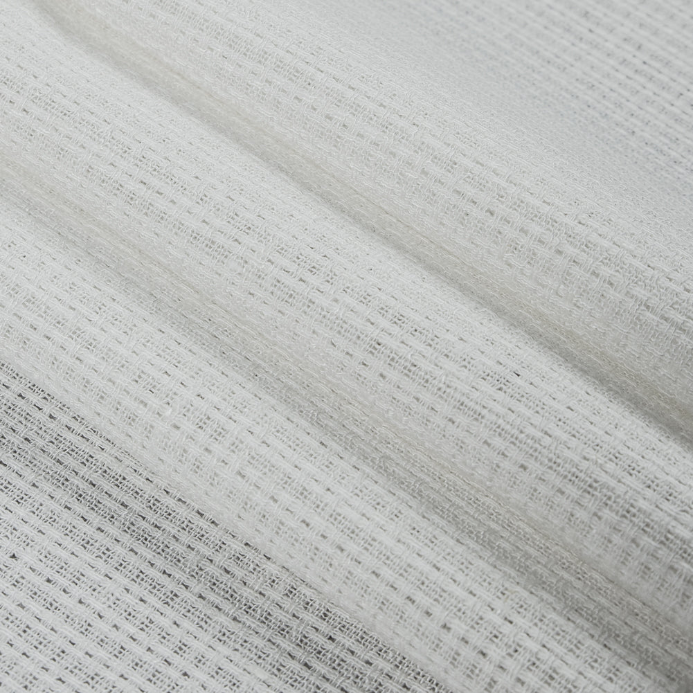 Italian Ivory Textural Linen Woven