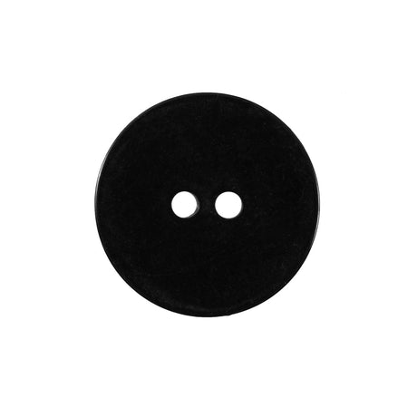 Black Flat Plastic Button - 36L/23mm