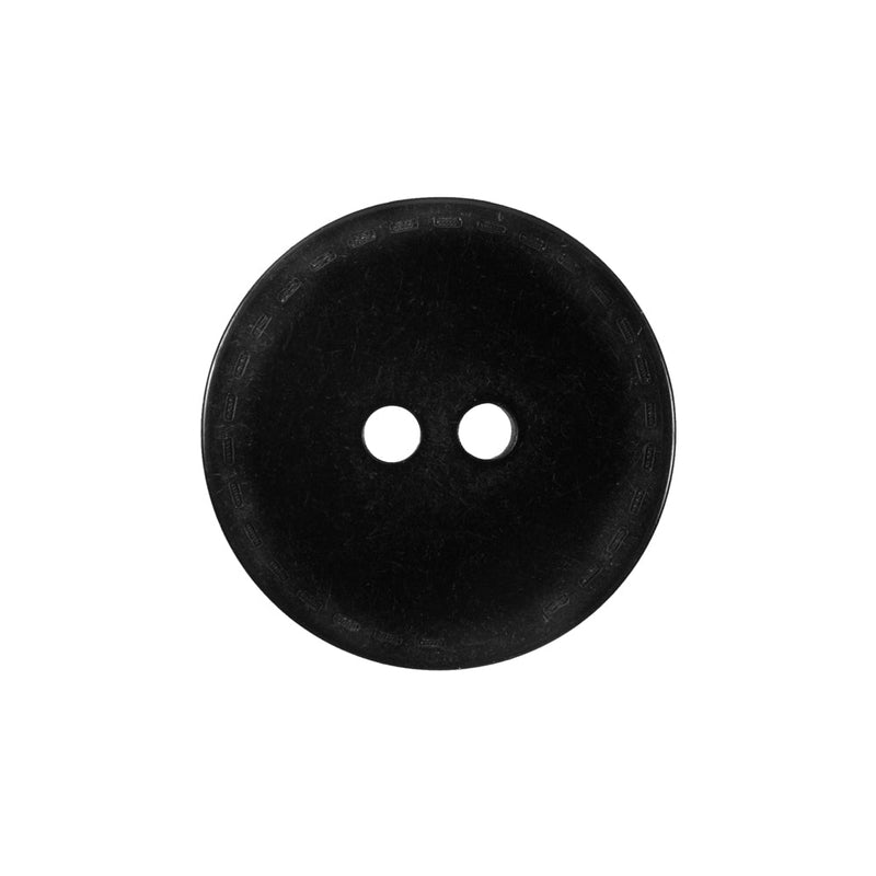 Black Flat Plastic Button - 36L/23mm