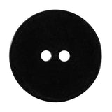 Black Flat Plastic Button with Faux Stitched Border - 48L/30.5mm