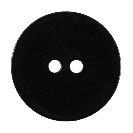 Black Flat Plastic Button with Faux Stitched Border - 48L/30.5mm
