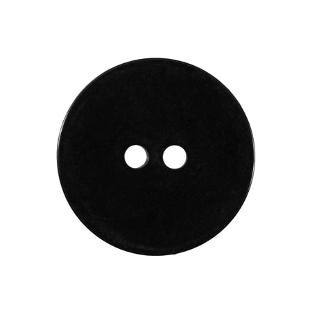 Black Flat Plastic Button - 40L/25.5mm