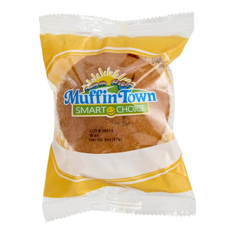 Muffin Town Smart Choice Individually Wrapped Bran Muffin 2 oz. - 96/Case