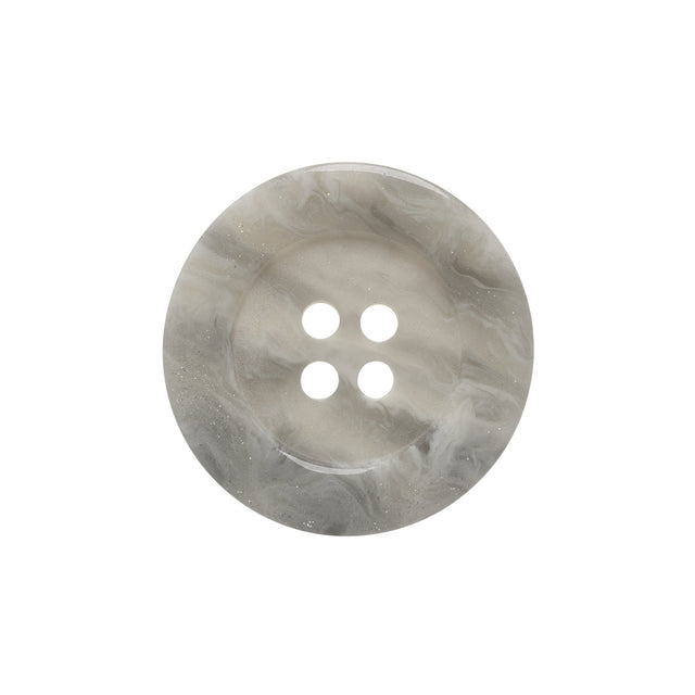 White Marbleized Plastic Button - 36L/23mm