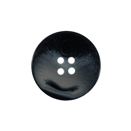 Dark Navy and Beige Plastic Button - 36L/23mm