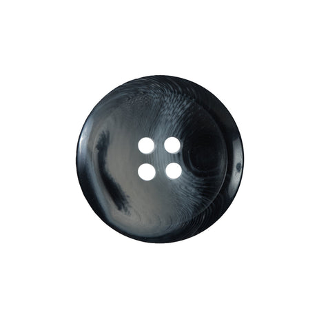 Dark Navy and Beige Plastic Button - 36L/23mm