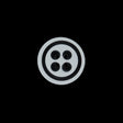 White and Black Plastic 4-Hole Button - 24L/15mm
