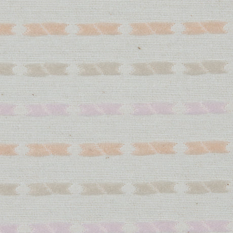 Embroidered Stripes on an Ivory Cotton Woven