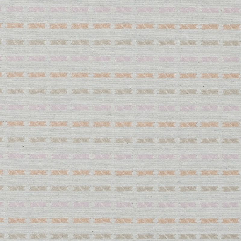 Embroidered Stripes on an Ivory Cotton Woven