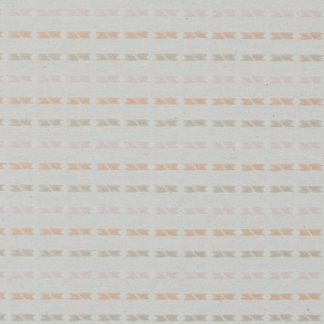Embroidered Stripes on an Ivory Cotton Woven