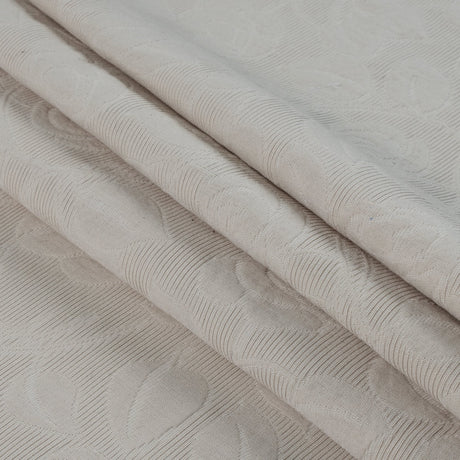 Beige on Beige Raised Floral Cotton Woven