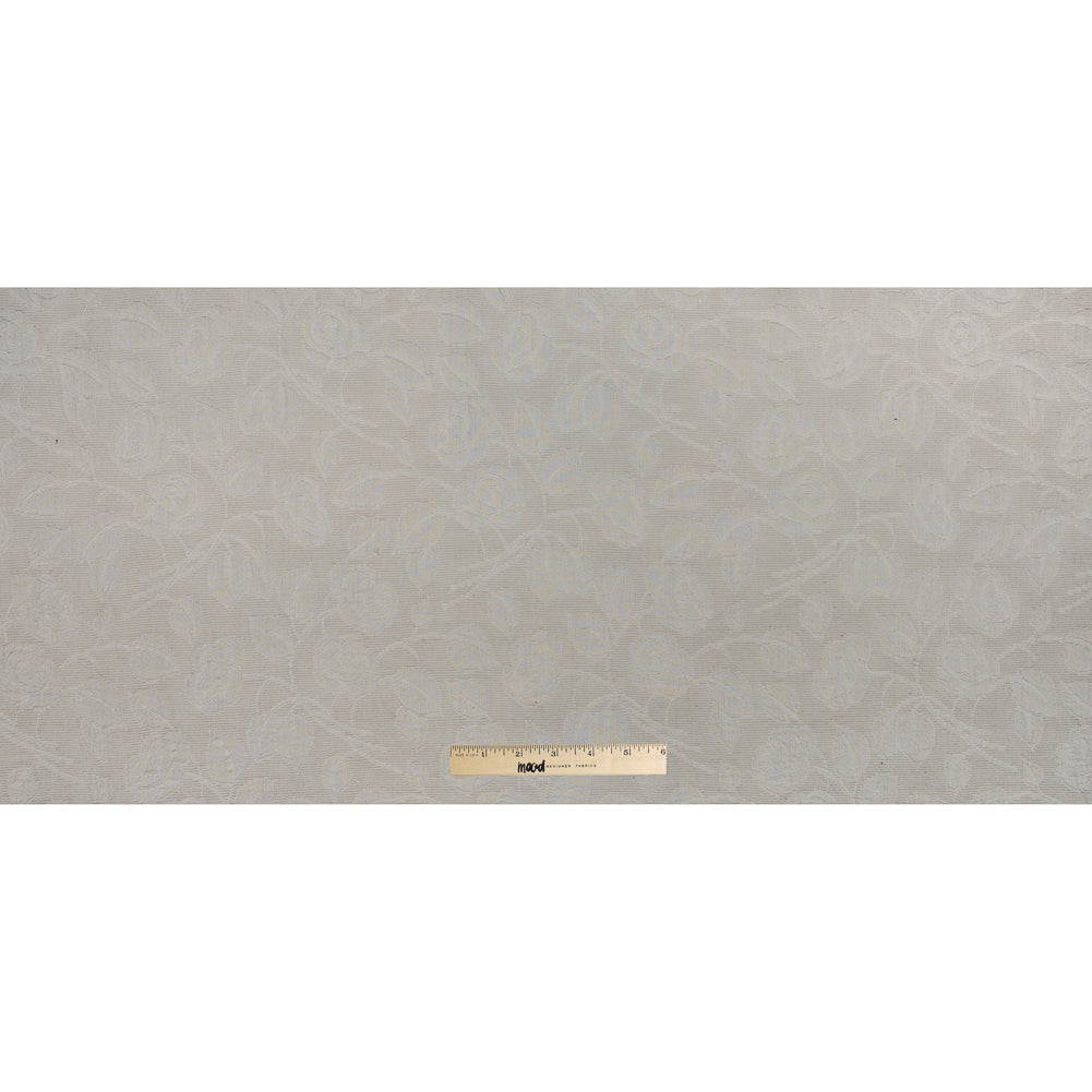 Beige on Beige Raised Floral Cotton Woven