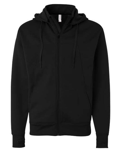 Unisex Poly-Tech Full-Zip Hooded Sweatshirt