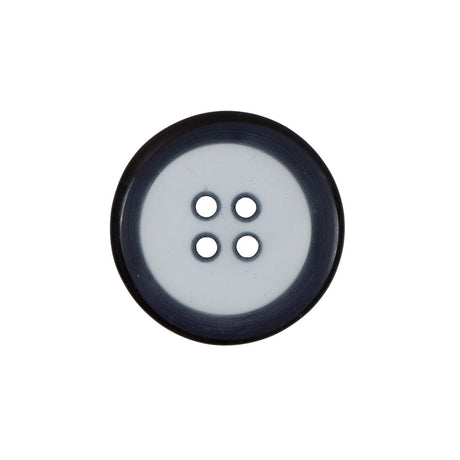 Clear and Black 4-Hole Plastic Button - 36L/23mm